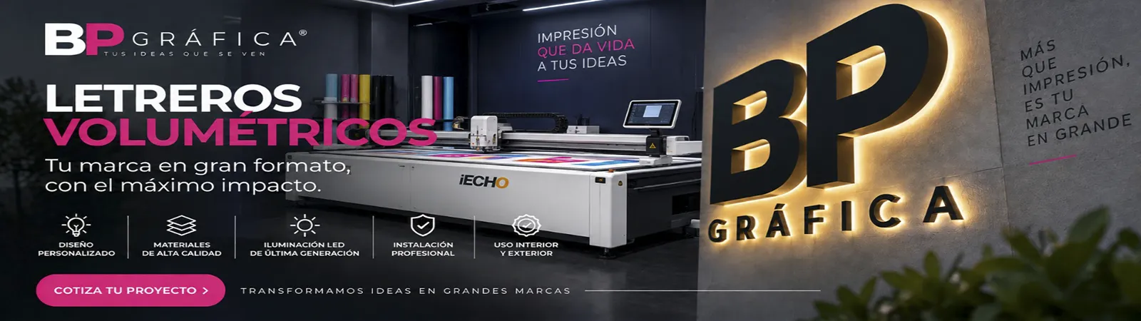 Slider Letrero Volumetrico